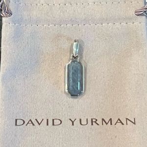 David Yurman Emerald cut Amulet SS with Labradorite